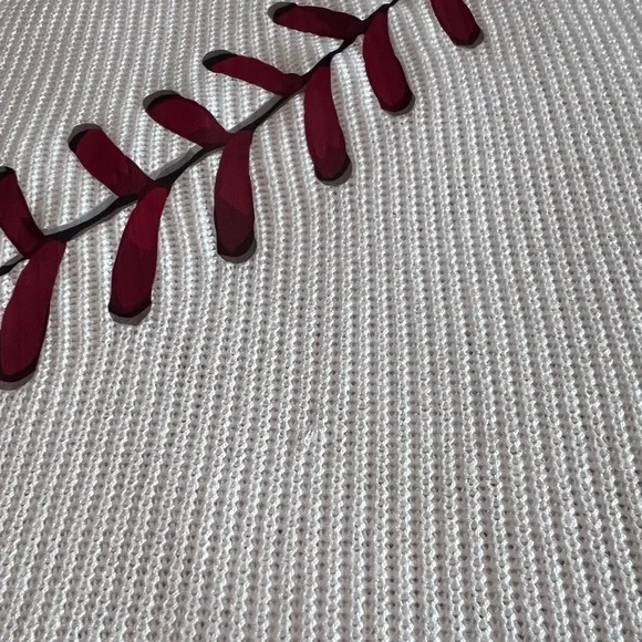 Baseball Printed White Knit Tank - Picture 7 of 10